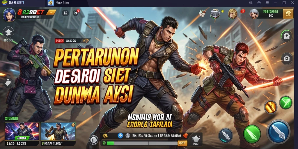 Tampilan seru dari gameplay aksi 828BET yang memukau.