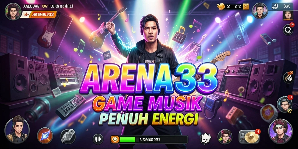 Screenshot utama ARENA333 menampilkan gameplay seru musik.