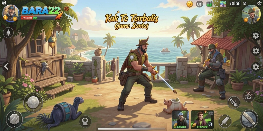 Tampilan gameplay seru dan mengasyikkan dari BARA22.