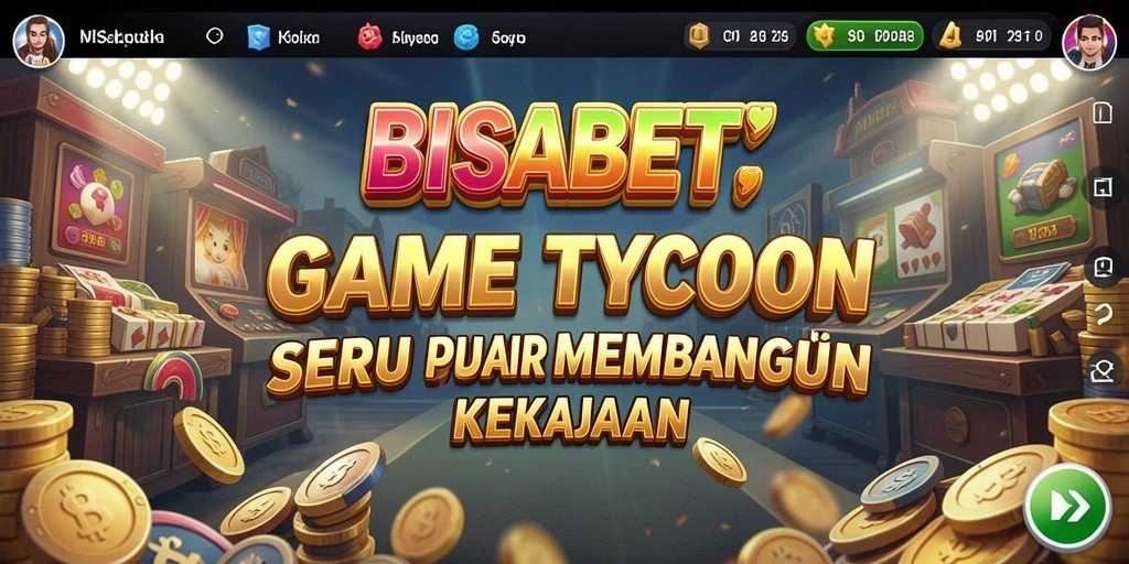 Tampilan gameplay BISABET yang seru dan menantang dalam mengelola bisnis.