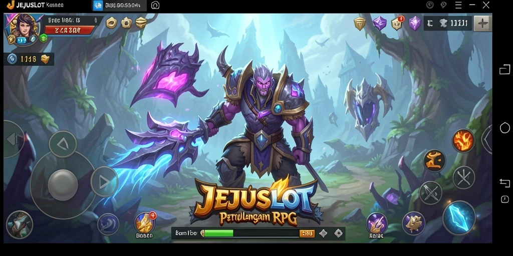 Screenshot JEJUSLOT menunjukkan pertarungan seru dalam dunia RPG.
