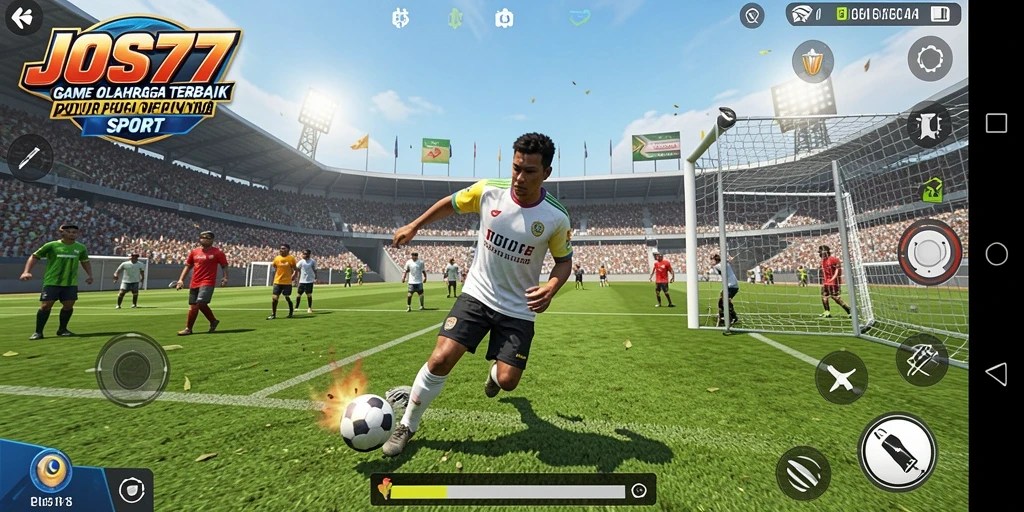 Screenshot utama JOS77 menampilkan aksi seru dalam pertandingan olahraga.