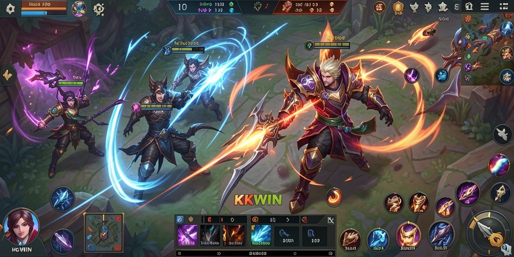 Tampilan gameplay seru dengan karakter unik di KKWIN.