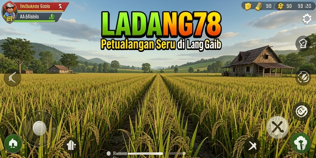 Tangkapan layar utama LADANG78 menampilkan aksi petualangan yang mendebarkan.
