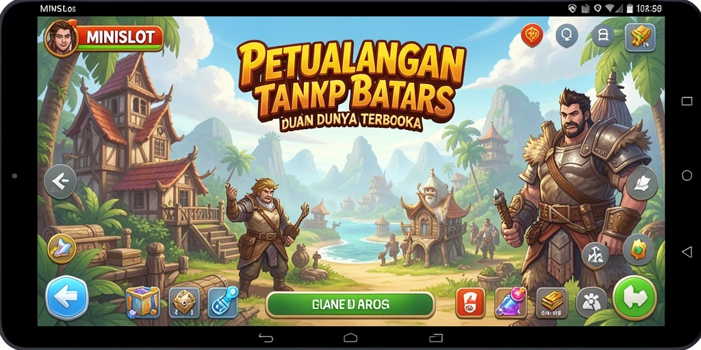 Tampilan gameplay seru MINISLOT dalam dunia terbuka.