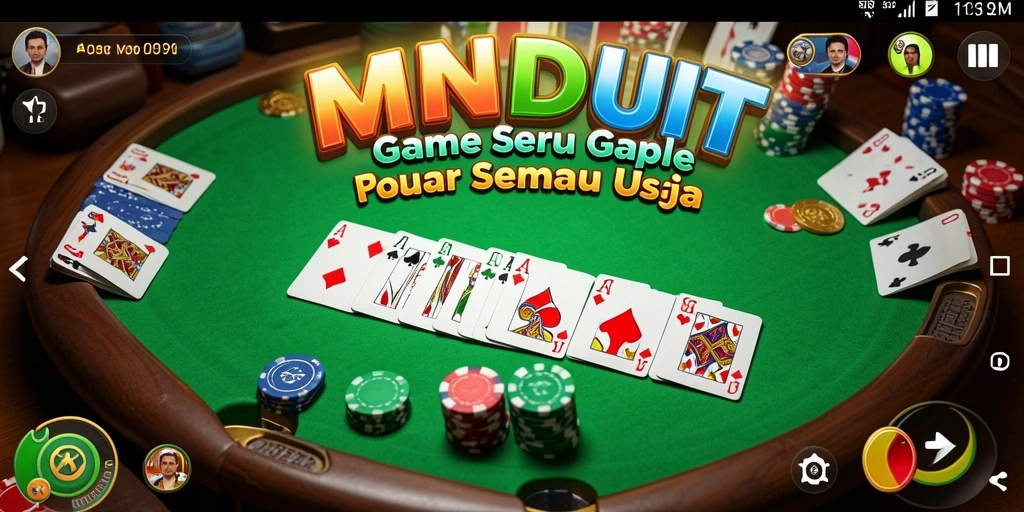 Screenshot gameplay Gaple di MNDUIT yang seru dan interaktif.