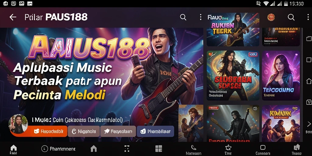 Screenshot PAUS188 menampilkan gameplay musik yang interaktif dan inovatif.