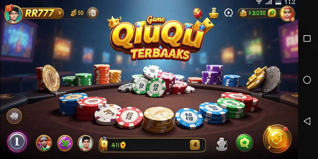 Screenshot RR777 menampilkan momen seru saat bermain QiuQiu.