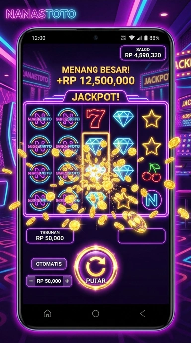 Tampilan utama aplikasi nanastoto yang intuitif.